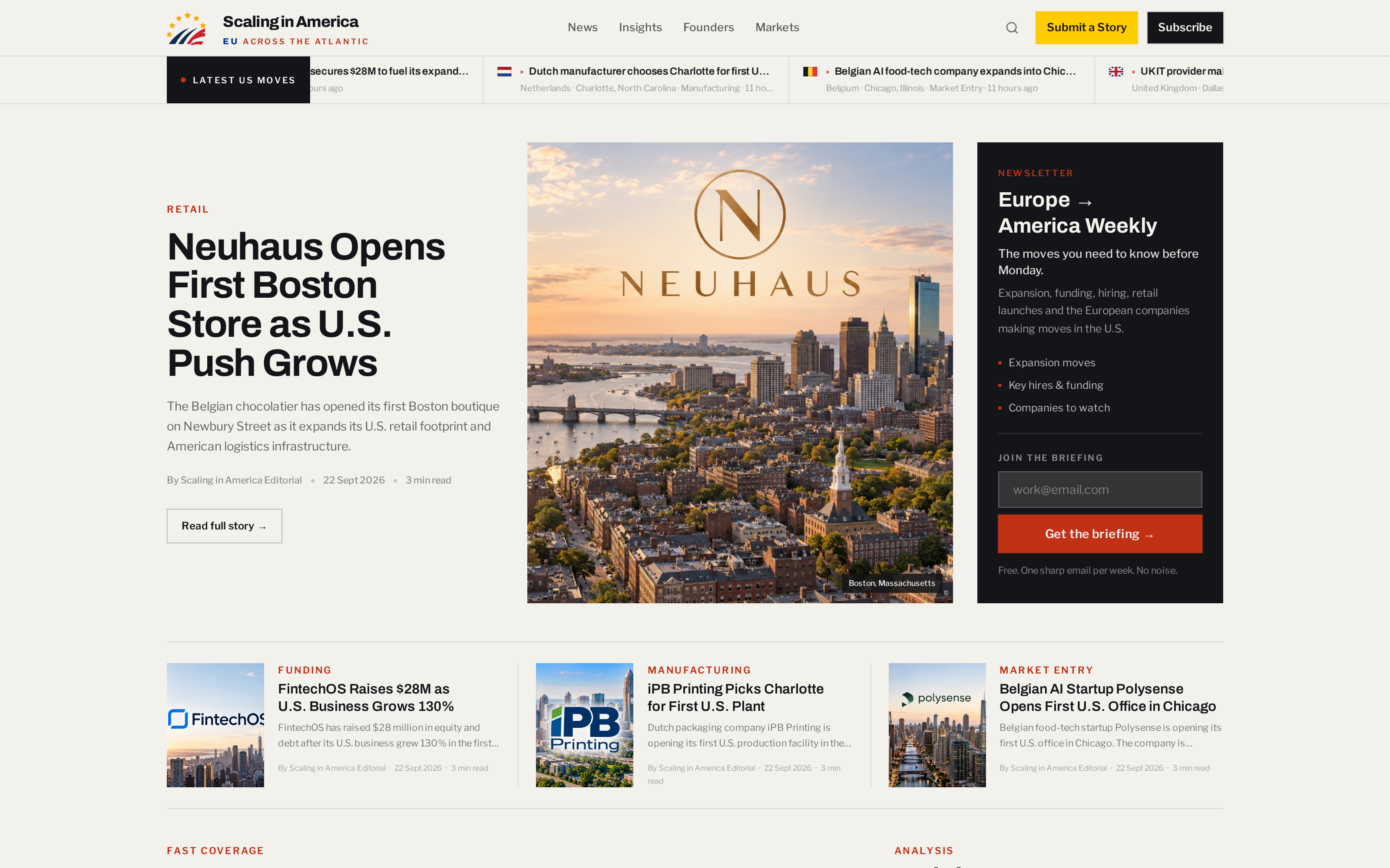Scaling in America — gebouwd door We Are Aigency